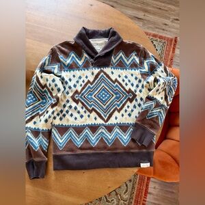 Ralph Lauren Denim & Supply Southwest Patterned Shawl Collar Fleece